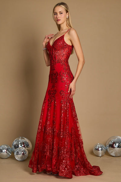 Fitted Long Formal Prom Dress