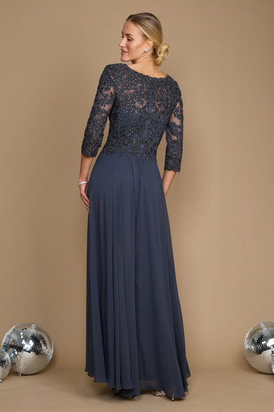 Formal Chiffon and Hand-beaded Bodice Dress