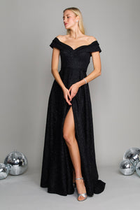 Long Off Shoulder Prom Dress