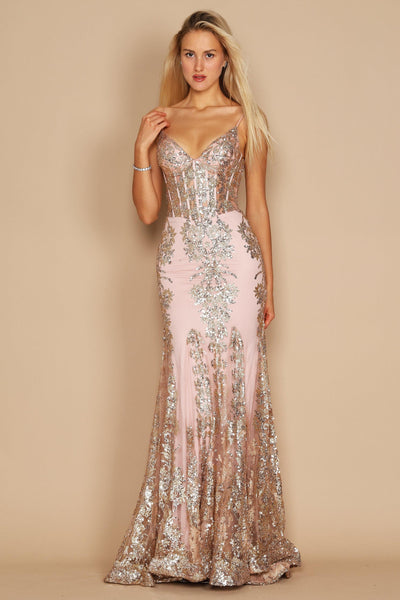 Fitted Long Formal Prom Dress