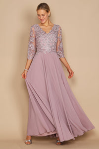 Formal Chiffon and Hand-beaded Bodice   Dress