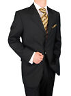 Mens Italian Wool Three Button Suits Jacket Pants