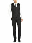 Italian Mens Vested Wool Suit 2 Button Jacket 3 Piece Tux