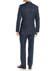 Mens Two Button Pinstripe Modern Fit Suit 2 Piece Jacket