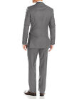 Mens Two Button Pinstripe Modern Fit Suit 2 Piece Jacket