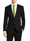 Mens Two Button Stretch Slim Fit Suit Ticket Pocket Jacket With Pant