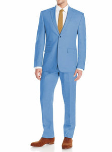 Mens Modern Fit Linen Suit 2 Button Summer Blazer With