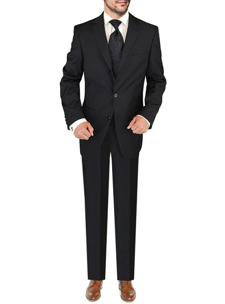 Mens 3 Button 2 Piece Suit Set Modern Classic Fit Jacket Pant